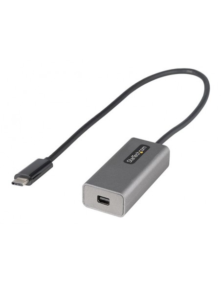 Adaptador usb tipo c a mini dp startech 0.306m - macho - hembra - gris