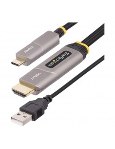 Cable usb tipo c a hdmi - usb tipo a startech 9.15m - macho - macho - negro