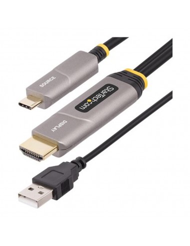 Cable usb tipo c a hdmi - usb tipo a startech 9.15m - macho - macho - negro