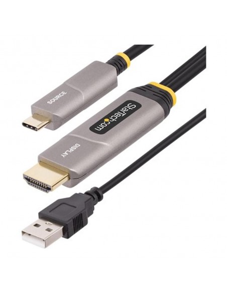 Cable usb tipo c a hdmi - usb tipo a startech 9.15m - macho - macho - negro