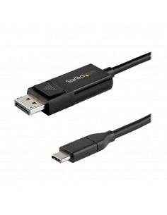 Cable usb tipo c a displayport 1m - macho - macho - negro