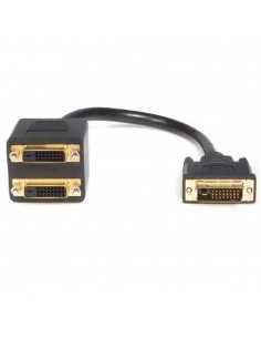 Splitter dvi - d startech 0.3m - macho - hembra - negro