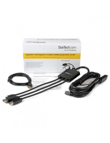 Cable conversor hdmi - displayport - mini dp startech 2m