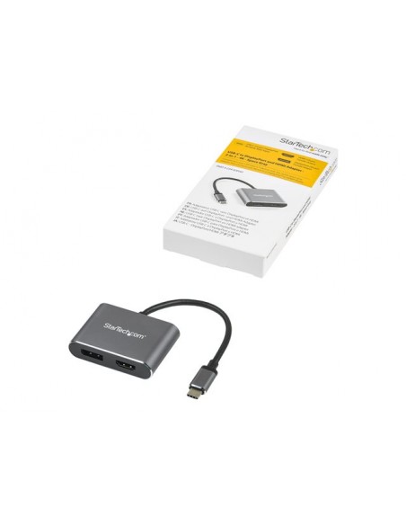 Adaptador usb tipo c a hdmi - displayport startech 0.205m - macho - hembra - gris