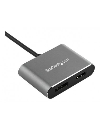Adaptador usb tipo c a hdmi - displayport startech 0.205m - macho - hembra - gris
