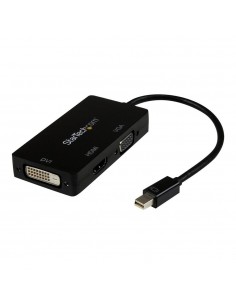 Adaptador mini dp a vga - dvi - d - hdmi startech 0.27m - macho - hembra - negro