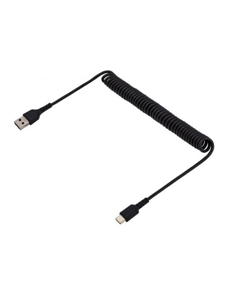 Cable usb tipo a a usb tipo c startech 1m - macho - macho - negro - rizado Cable usb tipo a a usb tipo c startech 1m - macho - macho - negro - rizado
