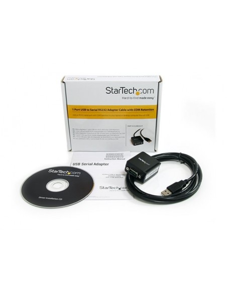 Cable usb tipo a a db9 startech 1.8m - macho - macho - negro Cable usb tipo a a db9 startech 1.8m - macho - macho - negro