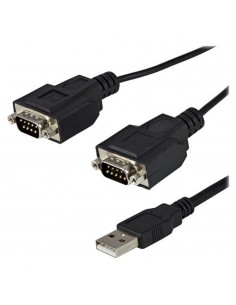 Cable 2x db9 a usb tipo a startech 1.8m - macho - macho - negro