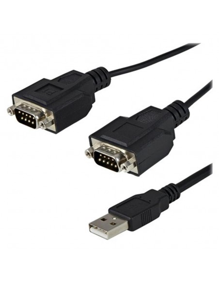 Cable 2x db9 a usb tipo a startech 1.8m - macho - macho - negro