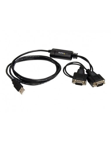Cable 2x db9 a usb tipo a startech 1.8m - macho - macho - negro