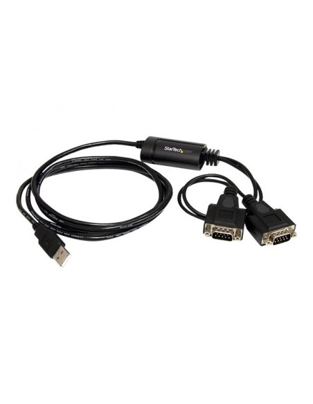 Cable 2x db9 a usb tipo a startech 1.8m - macho - macho - negro