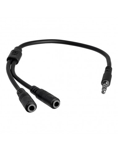 Cable mini jack 3.5mm startech 0.2m - hembra - macho - negro