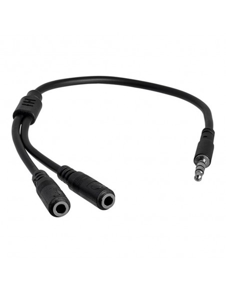 Cable mini jack 3.5mm startech 0.2m - hembra - macho - negro
