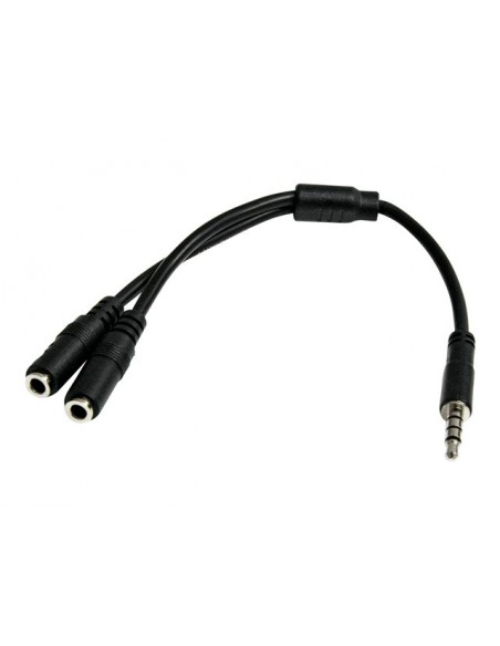 Cable mini jack 3.5mm startech 0.2m - hembra - macho - negro Cable mini jack 3.5mm startech 0.2m - hembra - macho - negro
