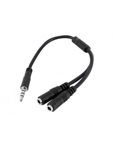 Cable mini jack 3.5mm startech 0.2m - hembra - macho - negro