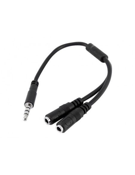 Cable mini jack 3.5mm startech 0.2m - hembra - macho - negro Cable mini jack 3.5mm startech 0.2m - hembra - macho - negro