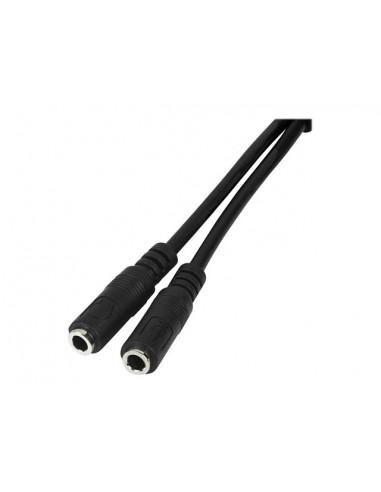 Cable mini jack 3.5mm startech 0.2m - hembra - macho - negro