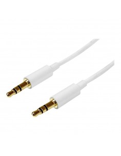 Cable mini jack 3.5mm startech 2m - macho - macho - blanco