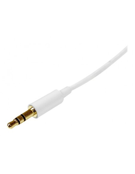 Cable mini jack 3.5mm startech 2m - macho - macho - blanco