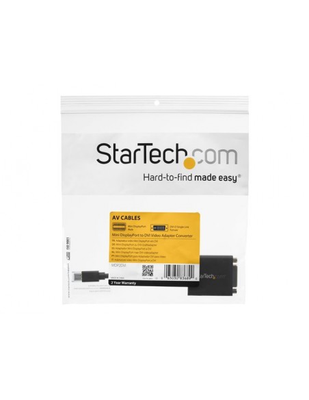 Adaptador mini dp a dvi startech macho - hembra - negro