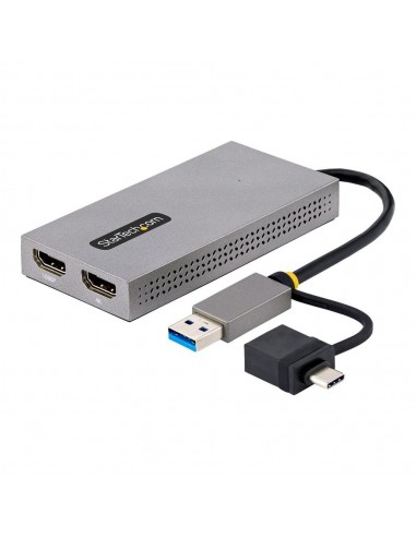 Adaptador usb 3.0 - usb tipo c a 2x hdmi startech macho - hembra - gris
