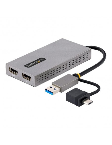 Adaptador usb 3.0 - usb tipo c a 2x hdmi startech macho - hembra - gris