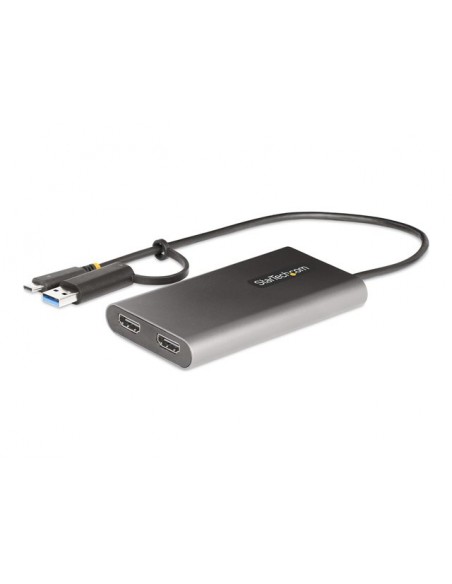 Adaptador usb tipo c - usb tipo a a 2x hdmi startech 0.3m - macho - hembra - gris Adaptador usb tipo c - usb tipo a a 2x hdmi startech 0.3m - macho - hembra - gris