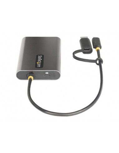Adaptador usb tipo c - usb tipo a a 2x hdmi startech 0.3m - macho - hembra - gris