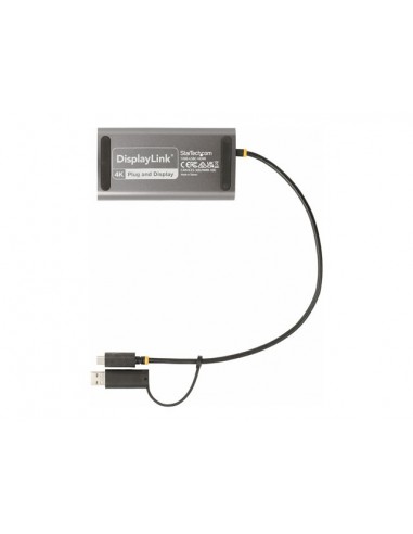 Adaptador usb tipo c - usb tipo a a 2x hdmi startech 0.3m - macho - hembra - gris