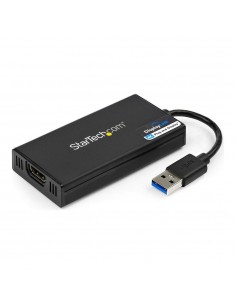 Adaptador usb 3.0 a hdmi 4k startech 0.2m - macho - hembra - negro