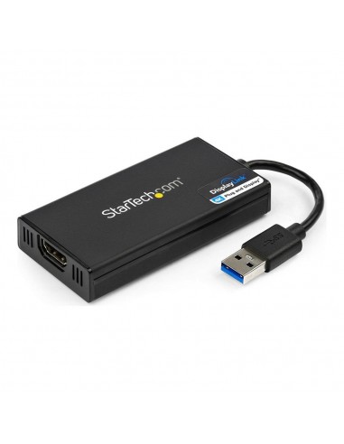 Adaptador usb 3.0 a hdmi 4k startech 0.2m - macho - hembra - negro