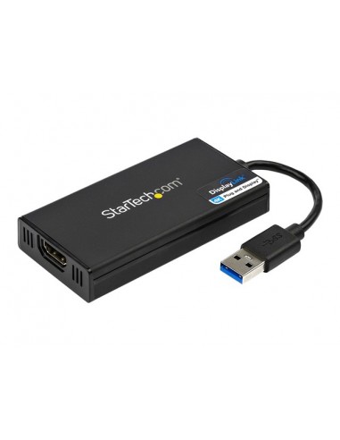 Adaptador usb 3.0 a hdmi 4k startech 0.2m - macho - hembra - negro