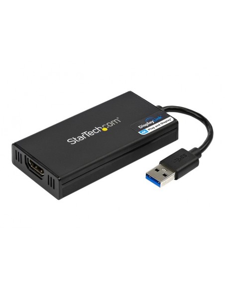 Adaptador usb 3.0 a hdmi 4k startech 0.2m - macho - hembra - negro Adaptador usb 3.0 a hdmi 4k startech 0.2m - macho - hembra - negro