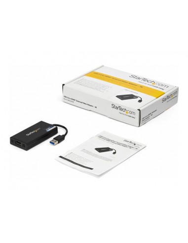 Adaptador usb 3.0 a hdmi 4k startech 0.2m - macho - hembra - negro