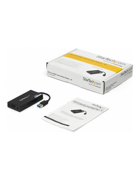 Adaptador usb 3.0 a hdmi 4k startech 0.2m - macho - hembra - negro Adaptador usb 3.0 a hdmi 4k startech 0.2m - macho - hembra - negro