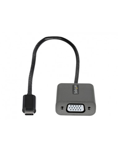 Adaptador usb tipo c a vga startech 0.3m - macho - hembra - negro