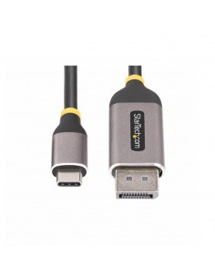 Cable usb tipo c a displayport startech 3m - macho - macho - gris - negro