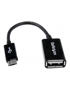 Cable micro usb tipo b a usb tipo a startech macho - hembra - negro
