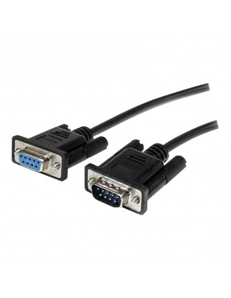 Cable db9 startech 1m - macho - hembra - negro