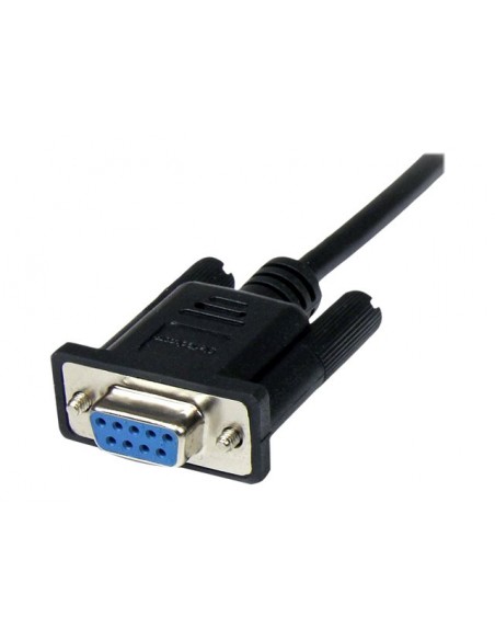 Cable db9 startech 1m - macho - hembra - negro