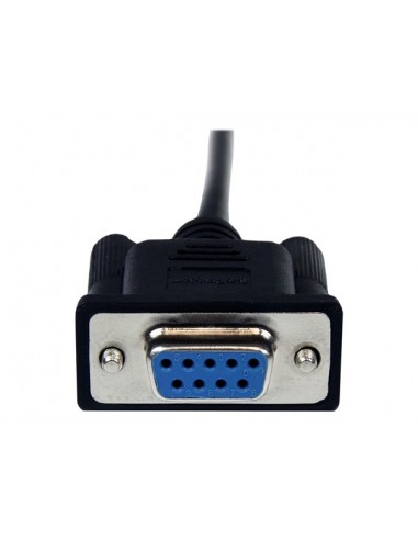 Cable db9 startech 1m - macho - hembra - negro