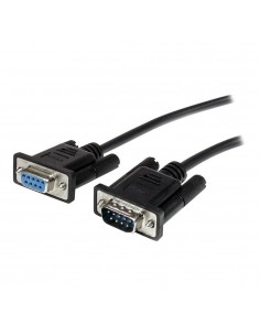 Cable db9 startech 2m - macho - hembra - negro