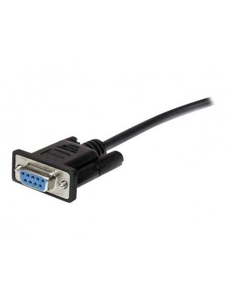 Cable db9 startech 2m - macho - hembra - negro