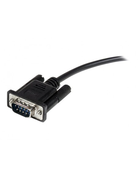 Cable db9 startech 2m - macho - hembra - negro