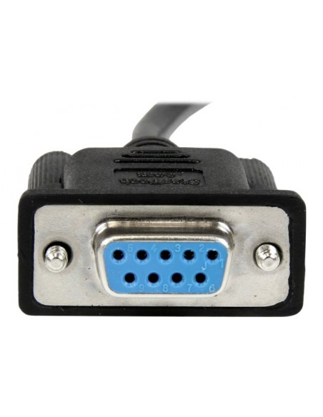Cable db9 startech 2m - hembra - hembra - negro