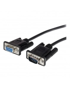 Cable db9 startech 3m - macho - hembra - negro