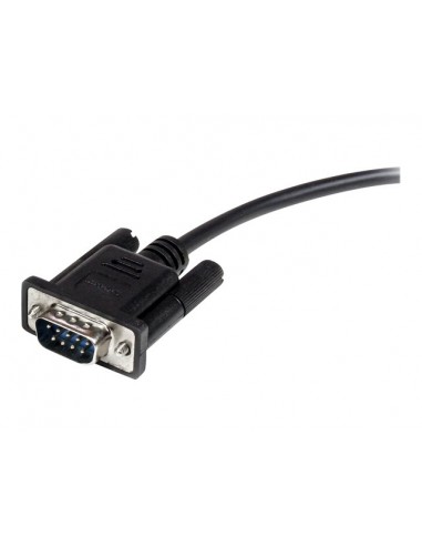 Cable db9 startech 3m - macho - hembra - negro