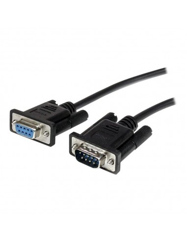 Cable db9 startech 0.5m - macho - hembra - negro