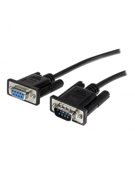 Cable db9 startech 0.5m - macho - hembra - negro